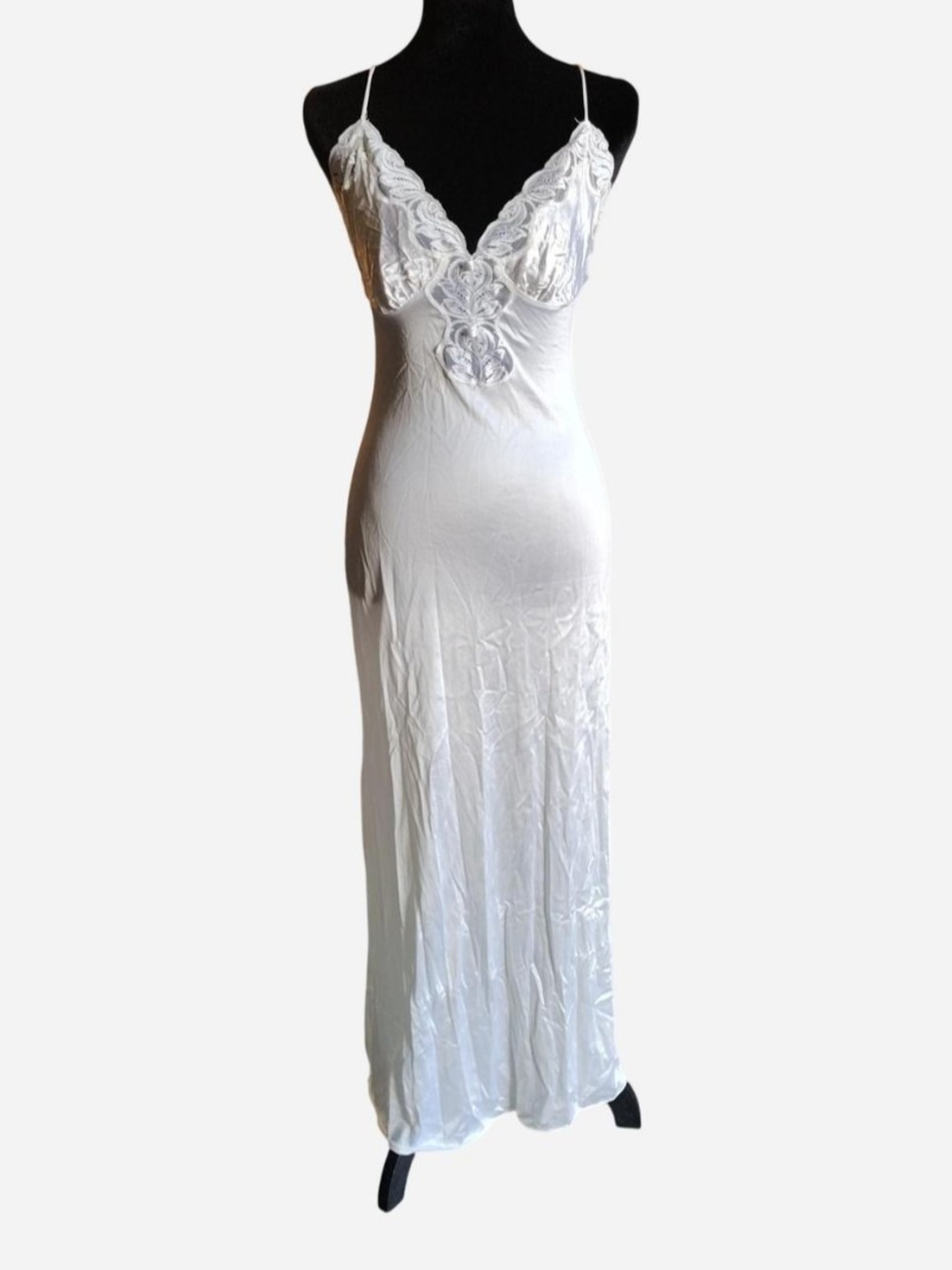 White Lace-Trim Slip Dress - Women Intimates & Sleepwear